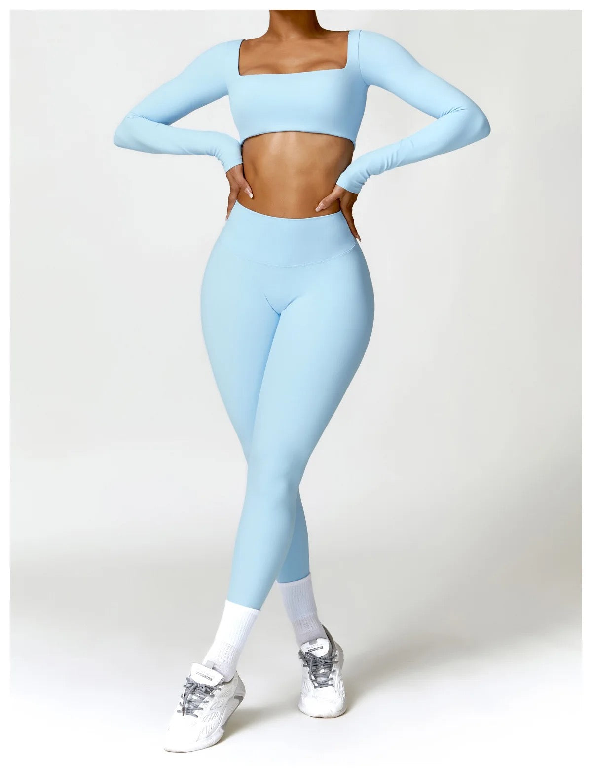 2 PIECE WOMEN GYM SET LONG SLEEVE+ LEGGING