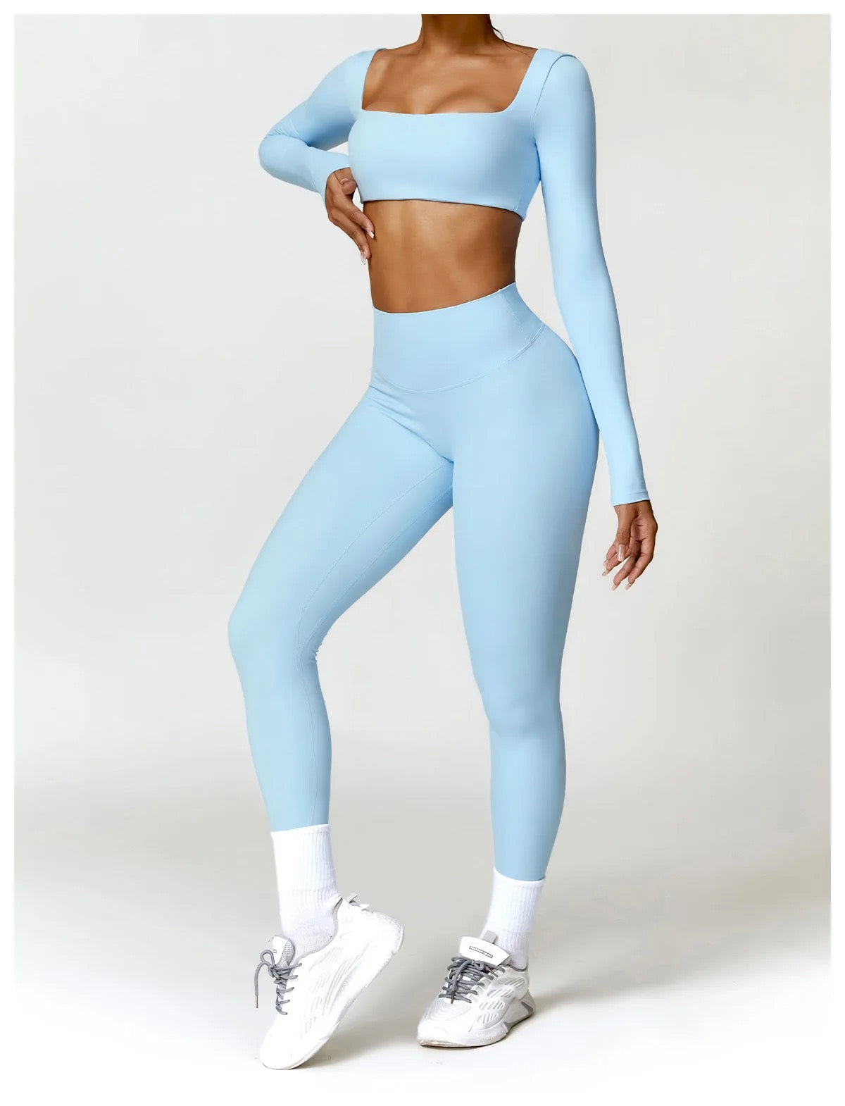 2 PIECE WOMEN GYM SET LONG SLEEVE+ LEGGING