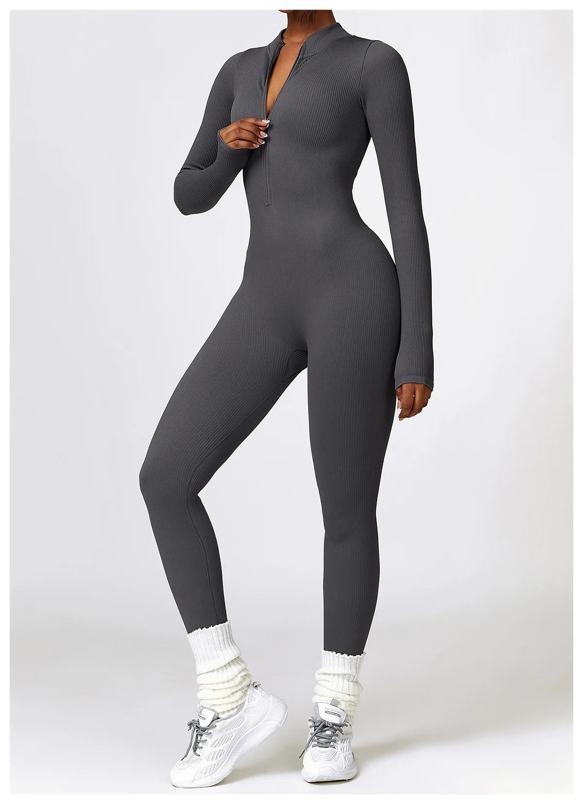 SEAMLESS LONG SLEEVE YOGA JUMPSUIT