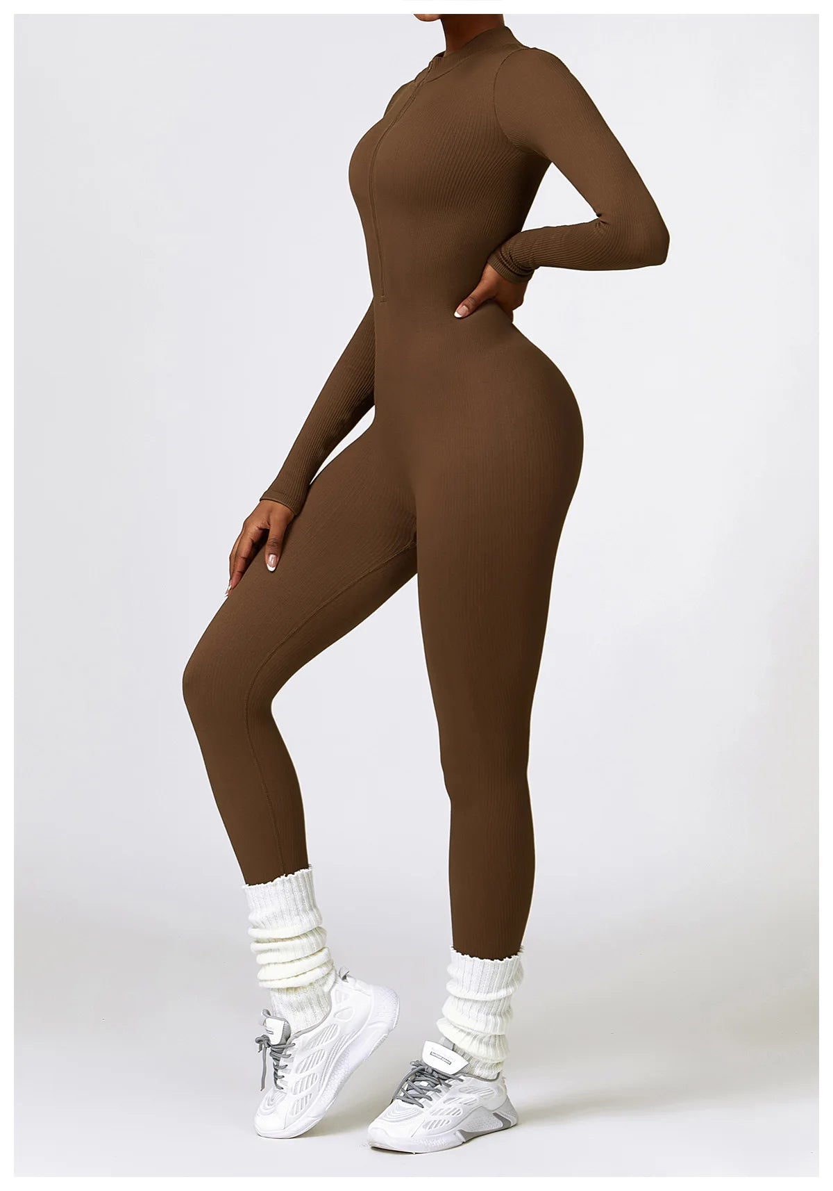 SEAMLESS LONG SLEEVE YOGA JUMPSUIT