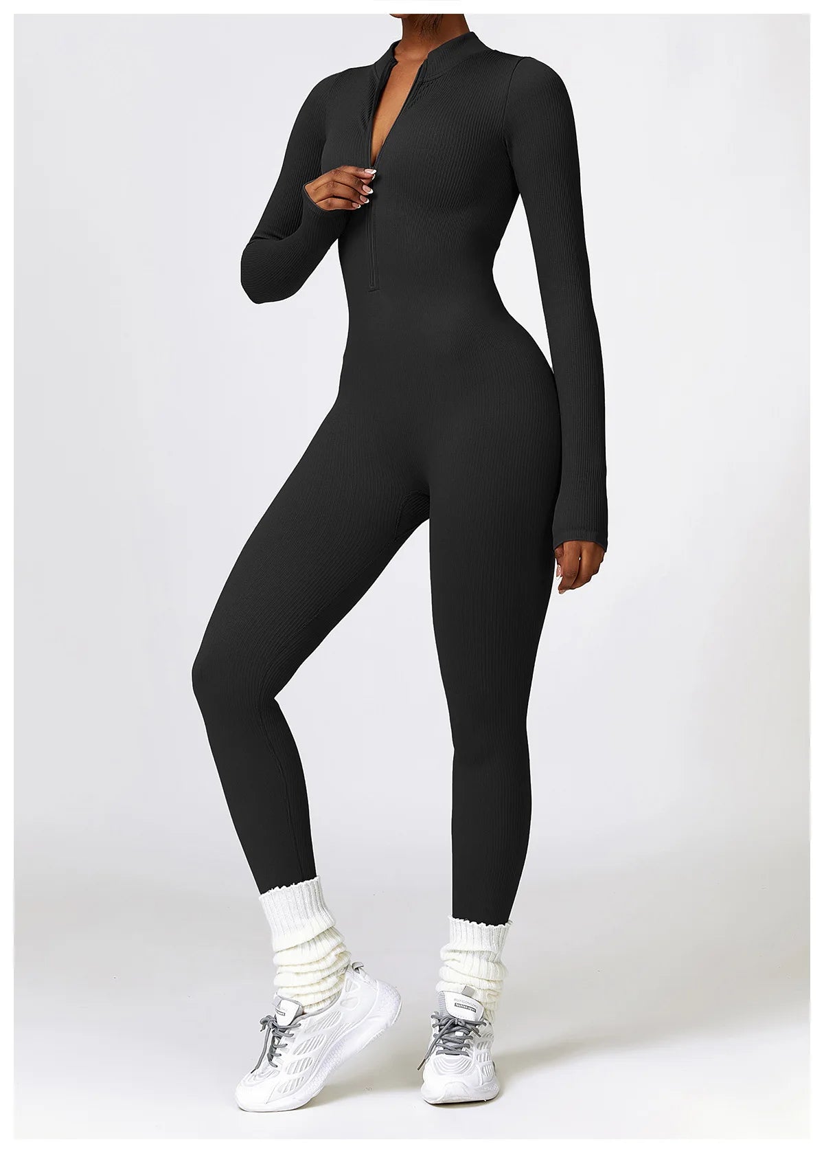 SEAMLESS LONG SLEEVE YOGA JUMPSUIT