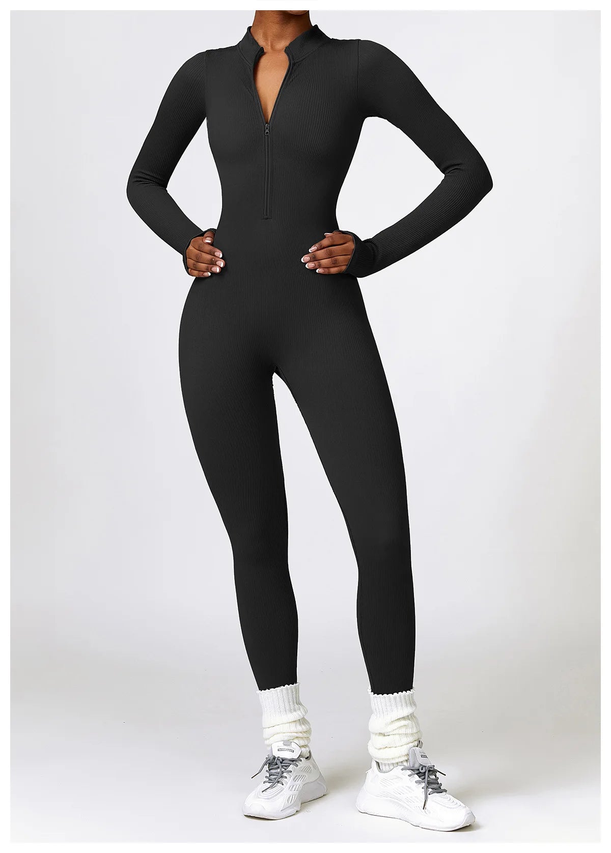 SEAMLESS LONG SLEEVE YOGA JUMPSUIT