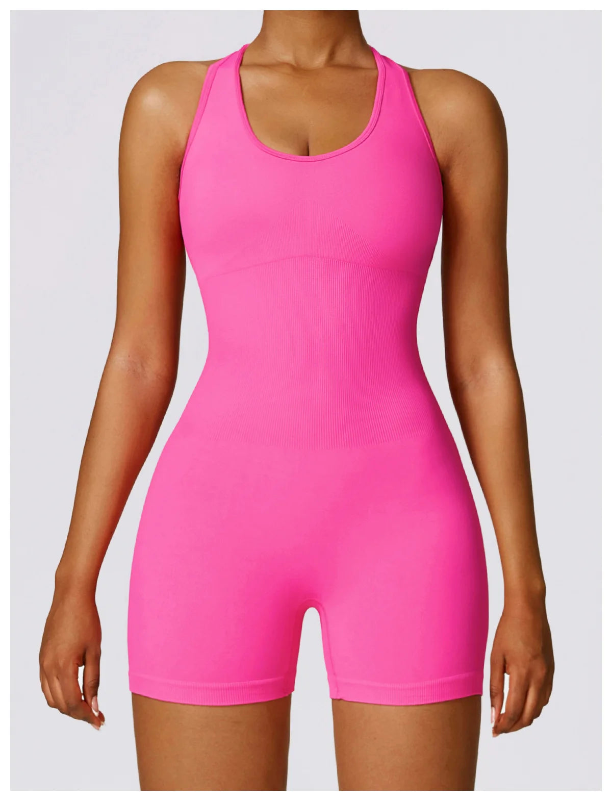 YOGA SEAMLESS PUSH UP JUMPSUIT SHORT