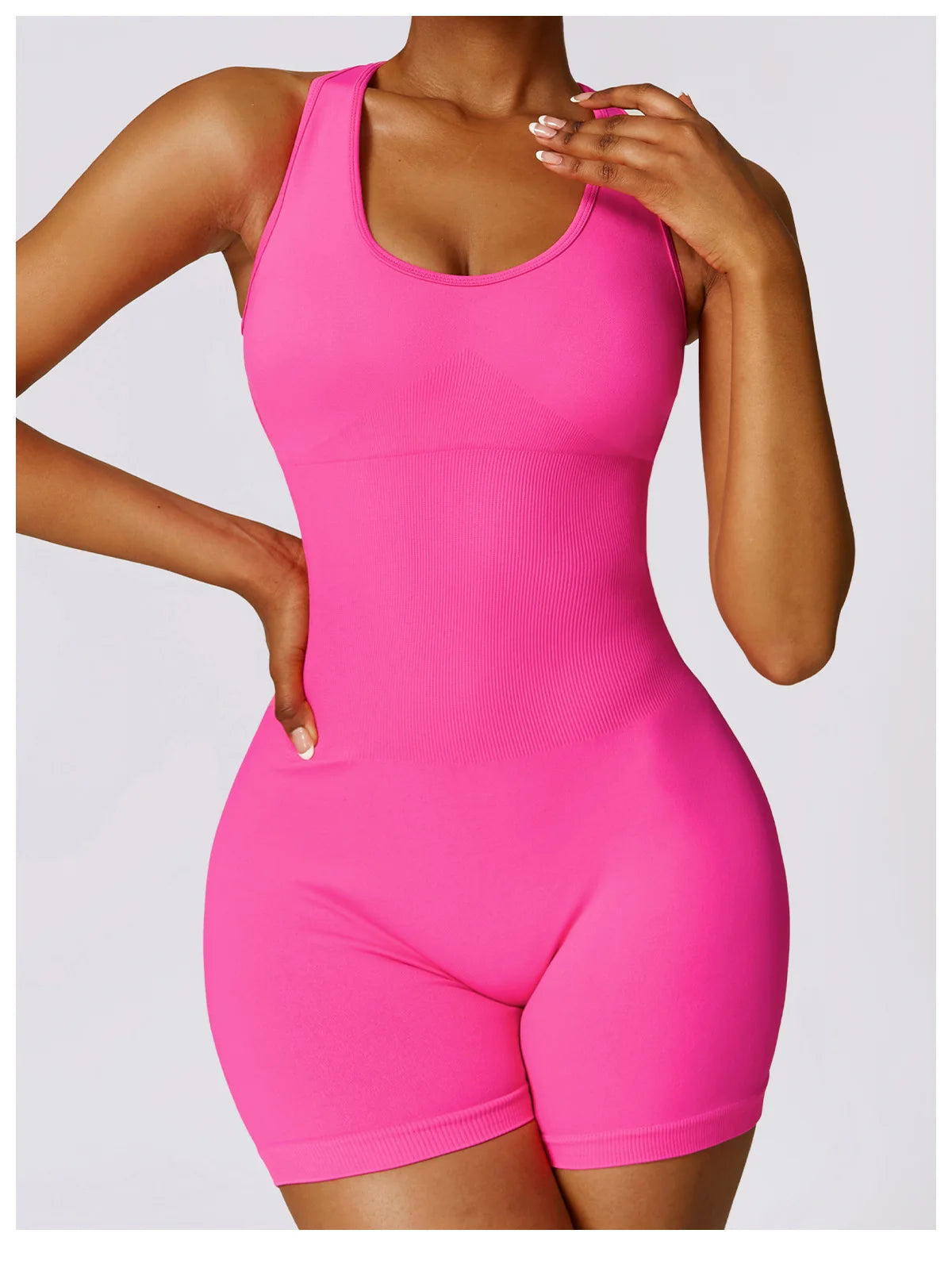 YOGA SEAMLESS PUSH UP JUMPSUIT SHORT