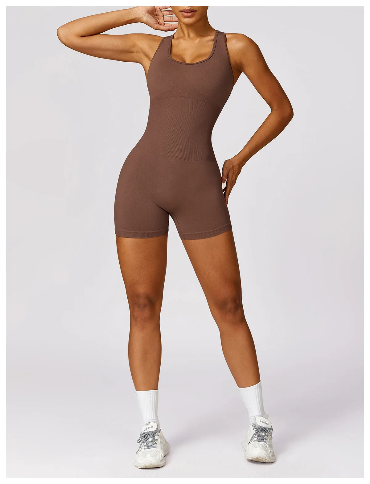 YOGA SEAMLESS PUSH UP JUMPSUIT SHORT