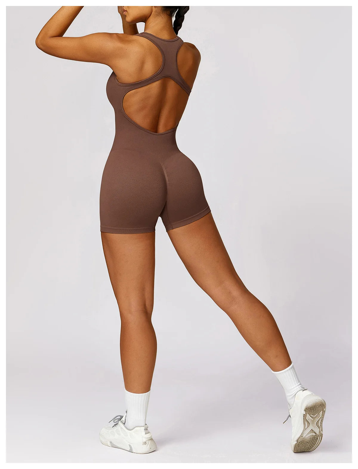 YOGA SEAMLESS PUSH UP JUMPSUIT SHORT