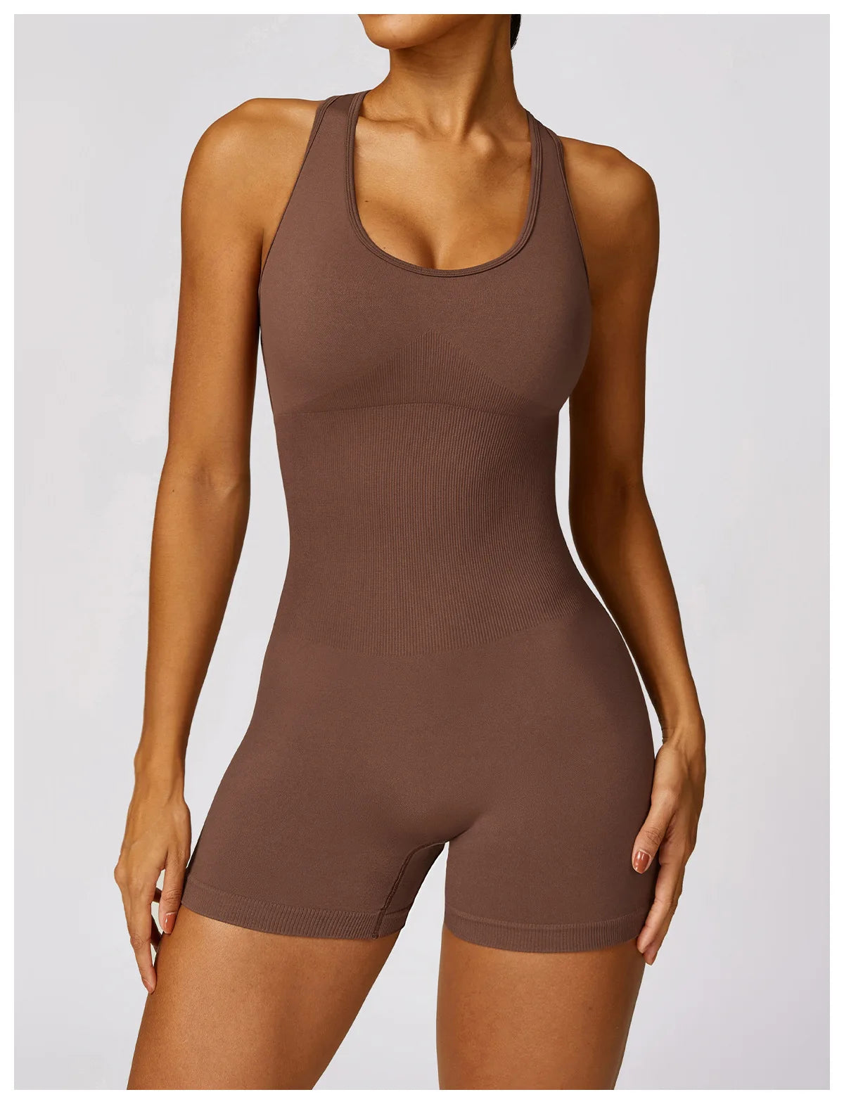 YOGA SEAMLESS PUSH UP JUMPSUIT SHORT