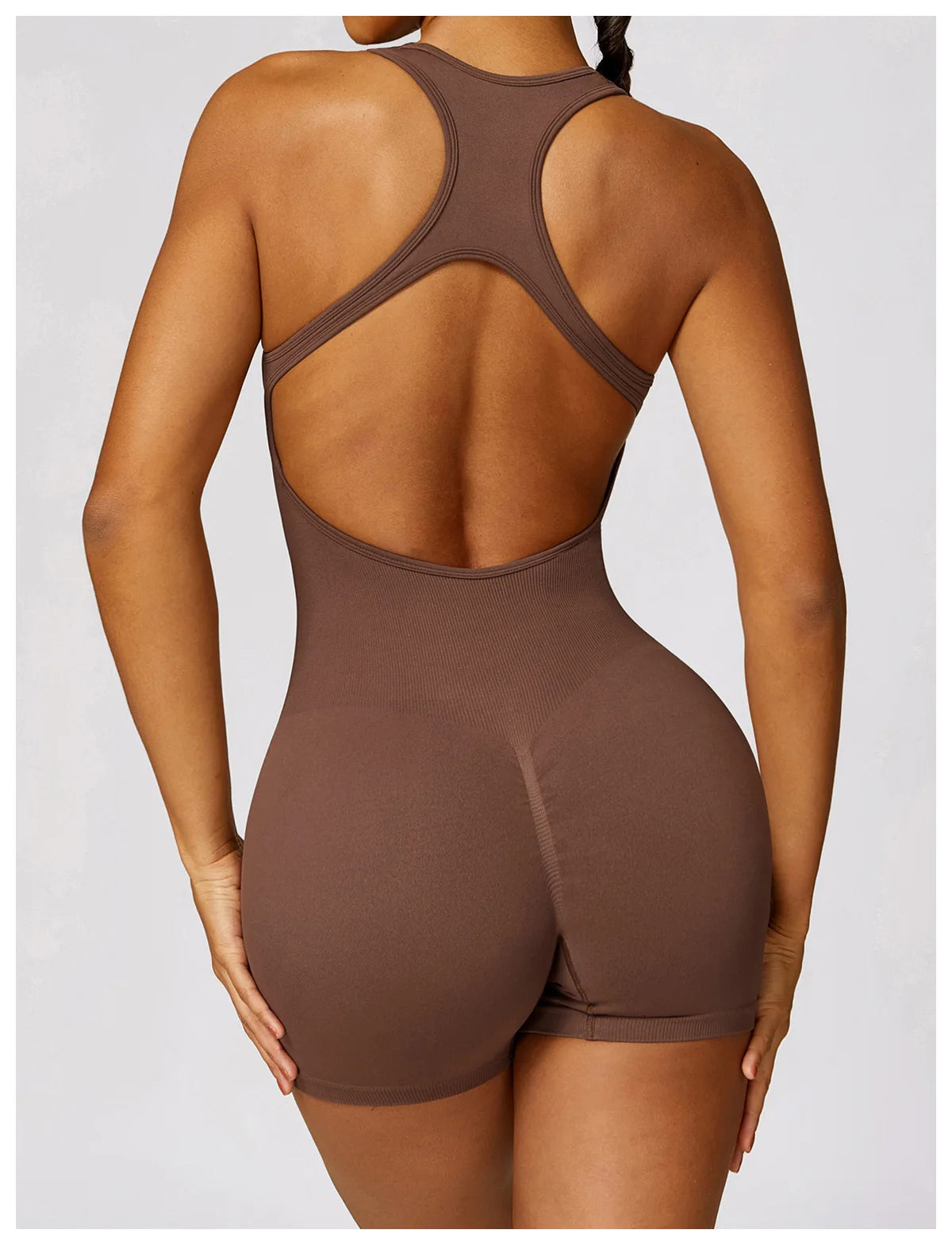 YOGA SEAMLESS PUSH UP JUMPSUIT SHORT