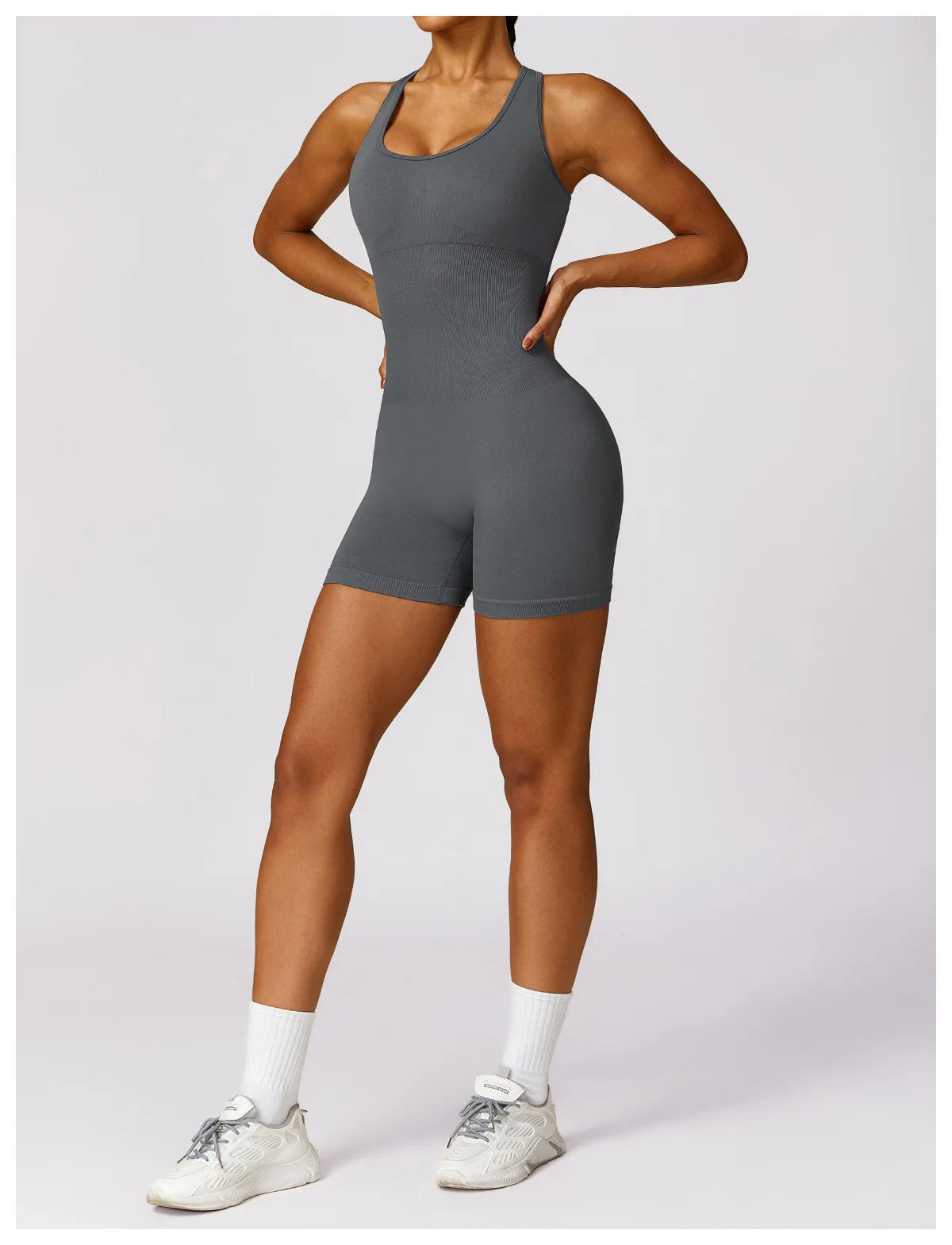 YOGA SEAMLESS PUSH UP JUMPSUIT SHORT