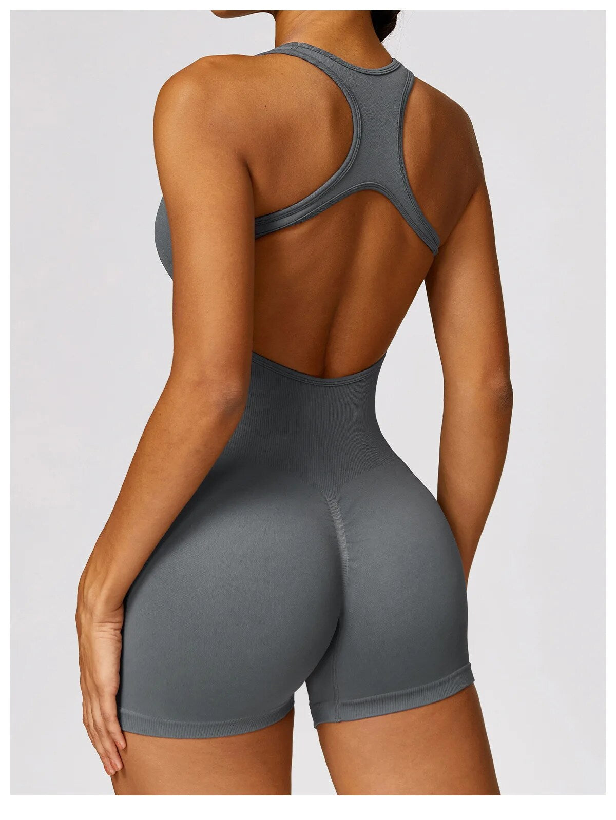 YOGA SEAMLESS PUSH UP JUMPSUIT SHORT