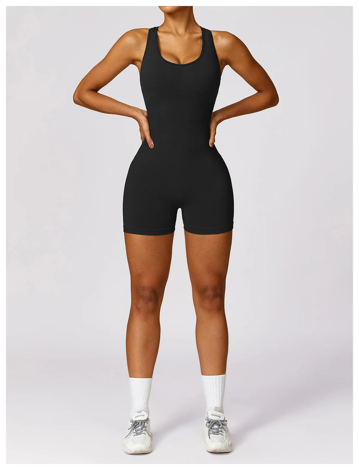 YOGA SEAMLESS PUSH UP JUMPSUIT SHORT