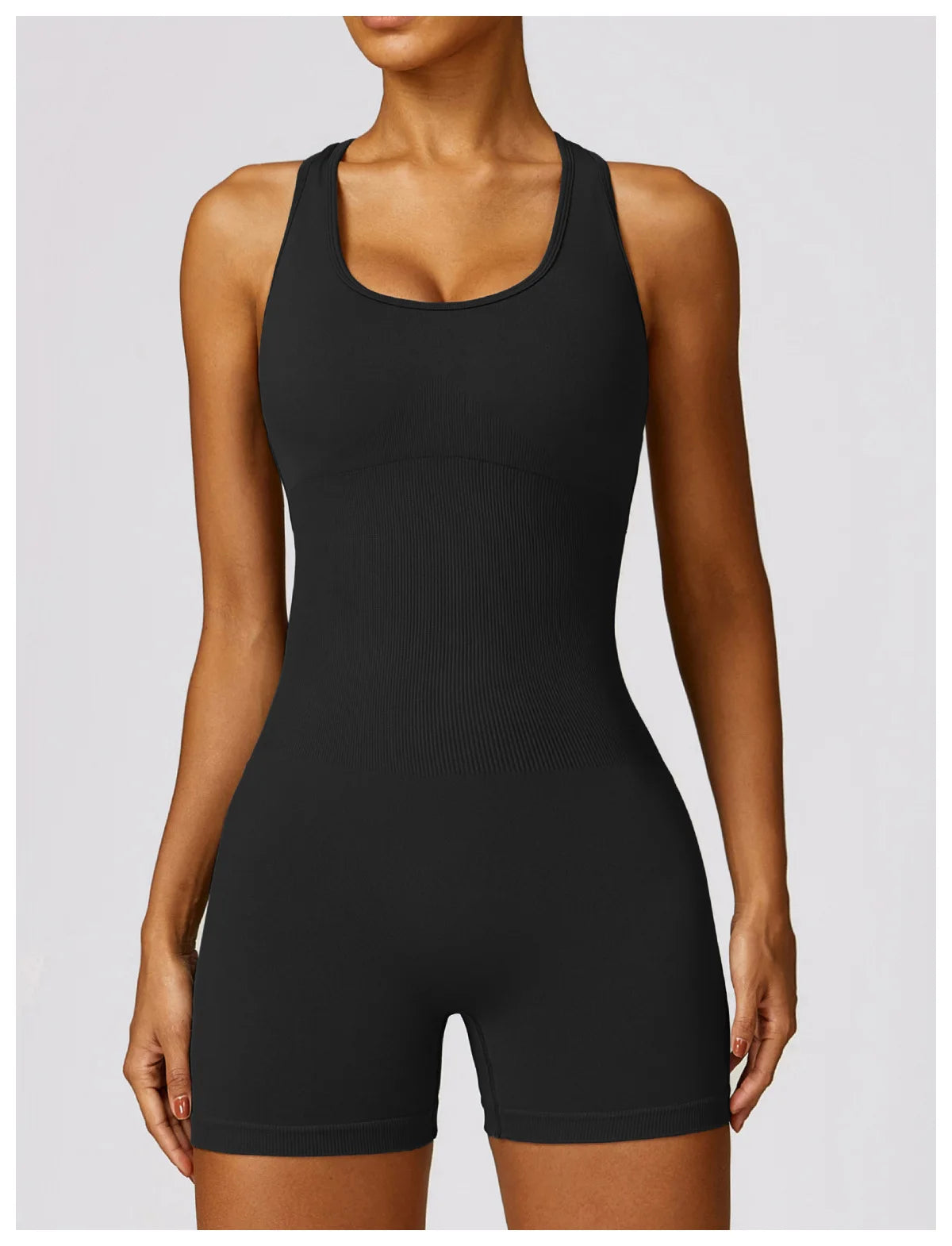 YOGA SEAMLESS PUSH UP JUMPSUIT SHORT