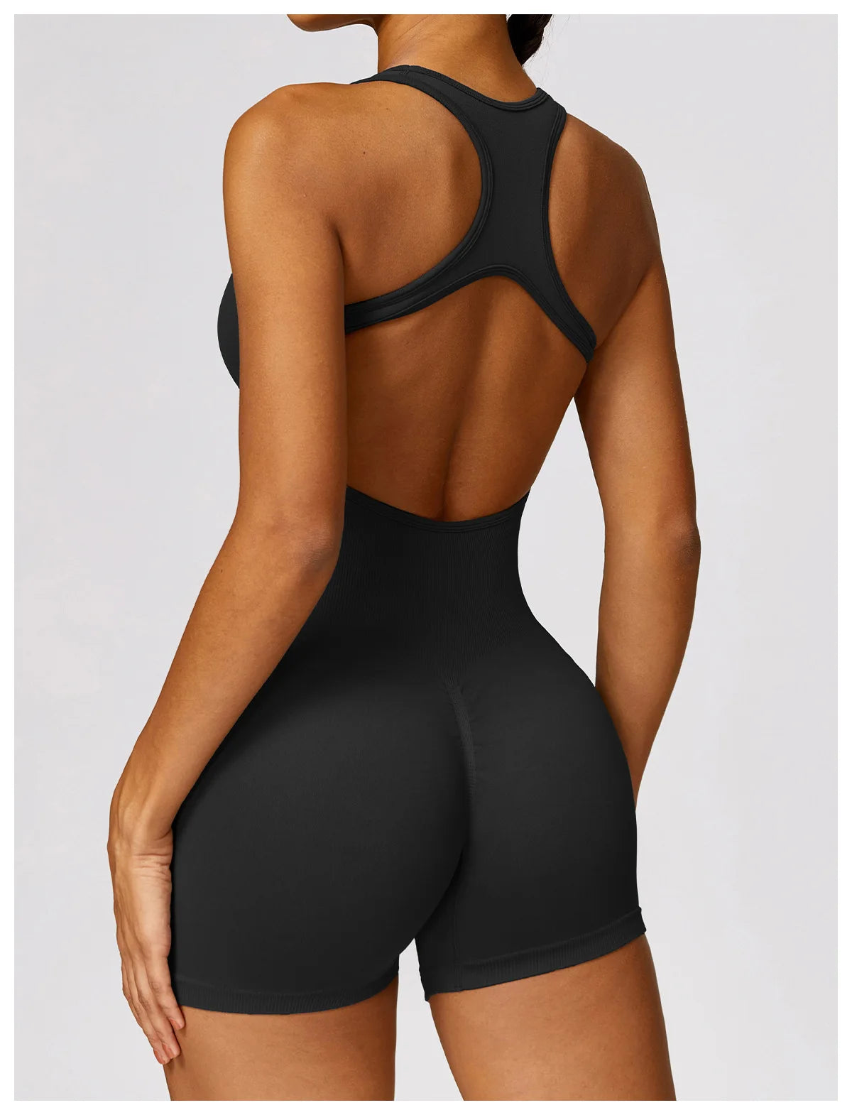 YOGA SEAMLESS PUSH UP JUMPSUIT SHORT