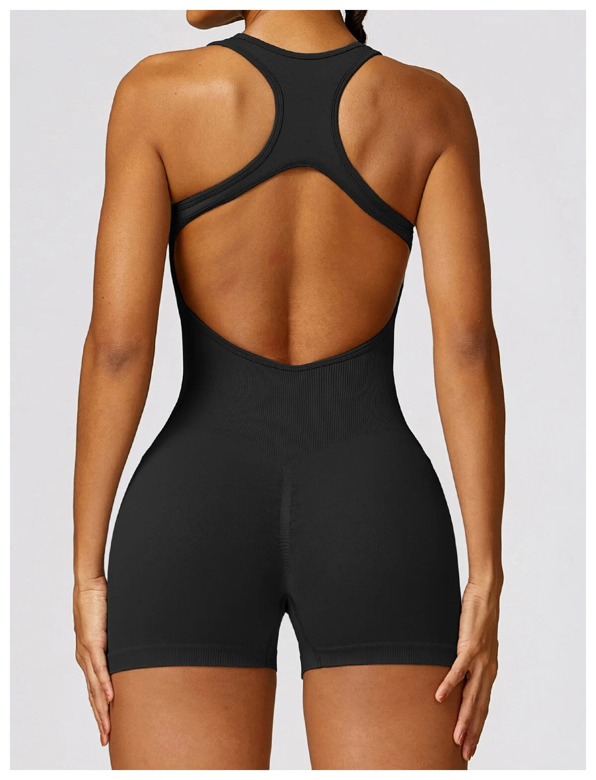 YOGA SEAMLESS PUSH UP JUMPSUIT SHORT