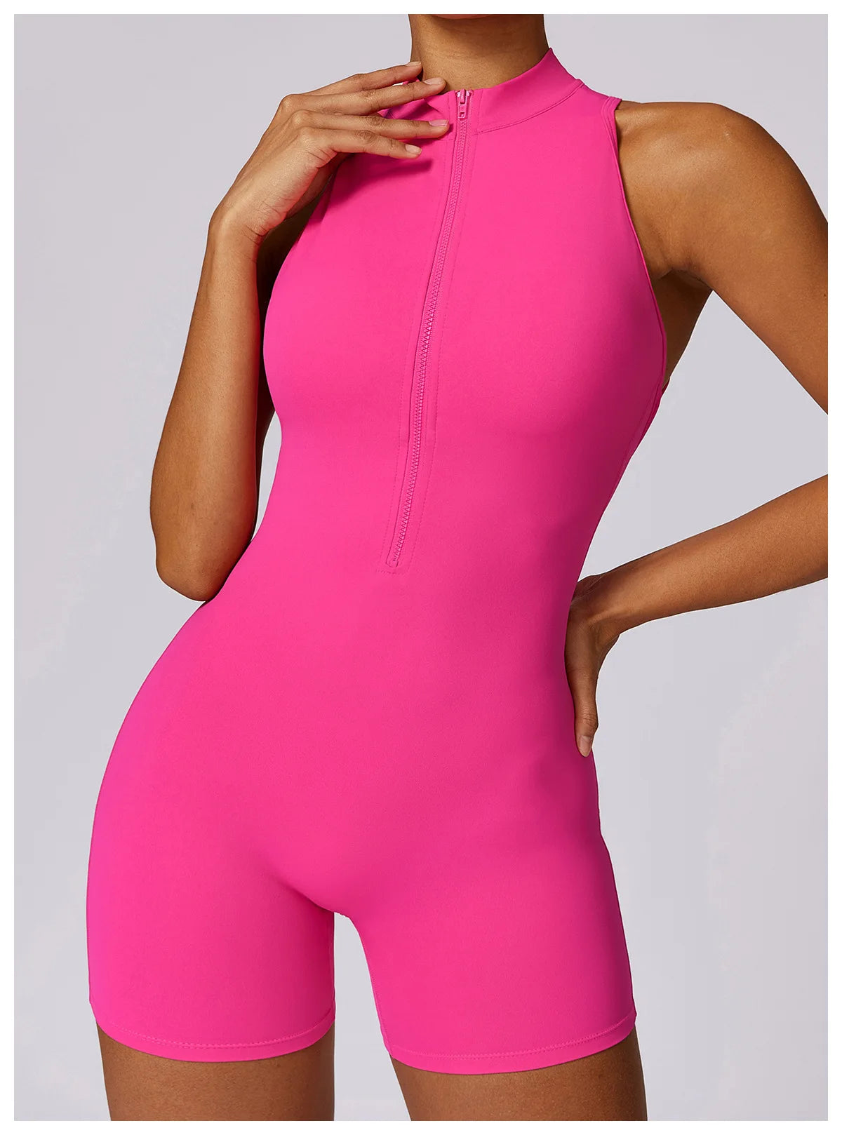 GYM BODYSUIT WITH ZIPPER