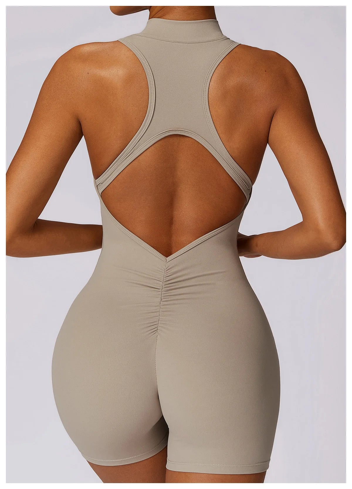 GYM BODYSUIT WITH ZIPPER