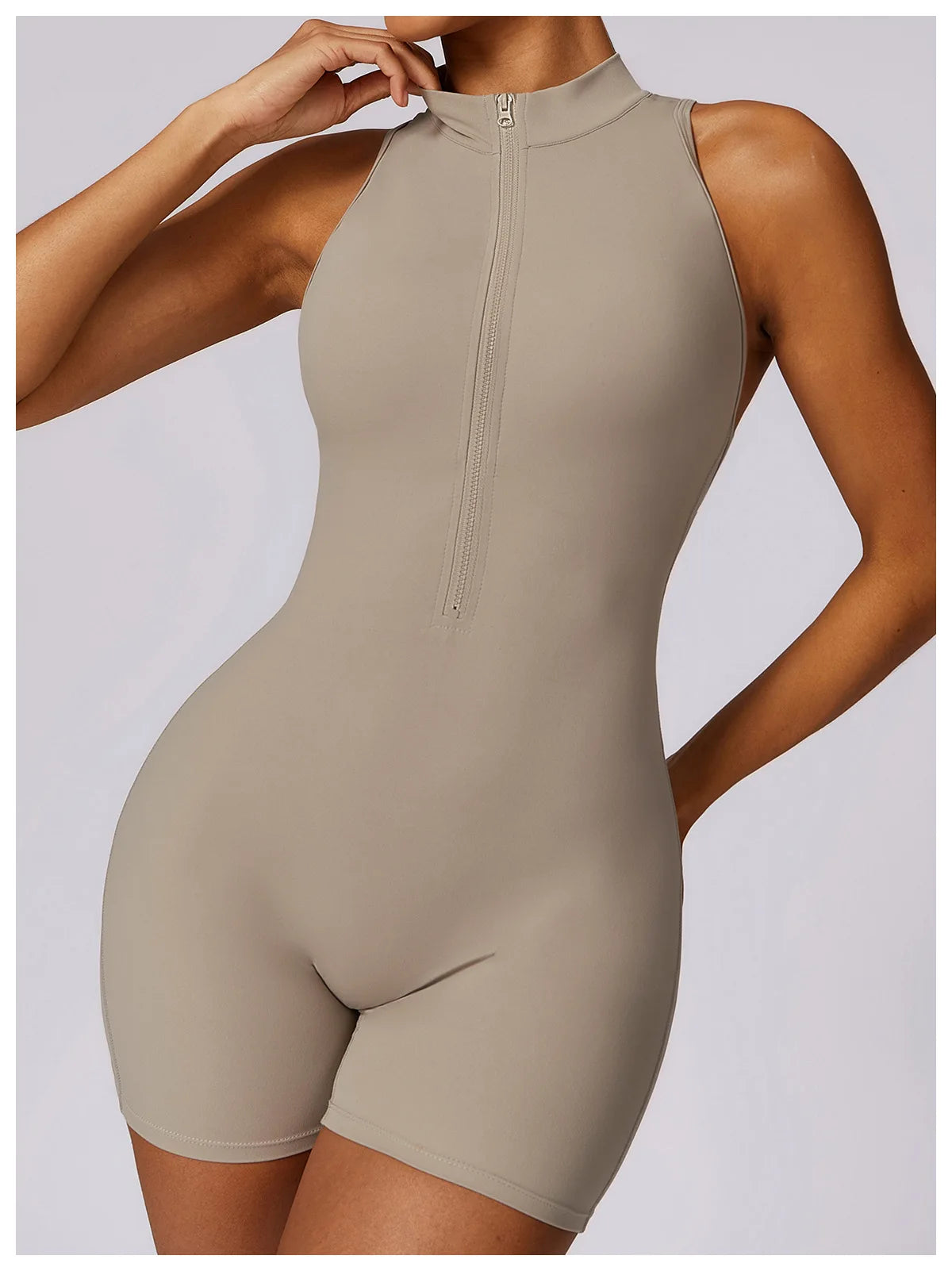 GYM BODYSUIT WITH ZIPPER