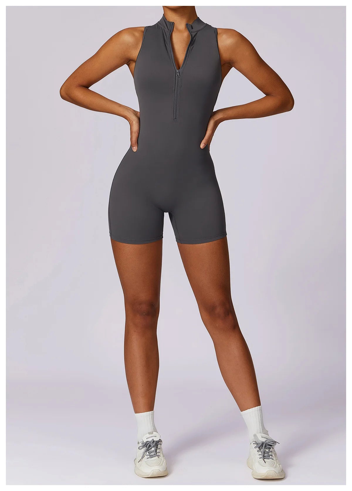 GYM BODYSUIT WITH ZIPPER