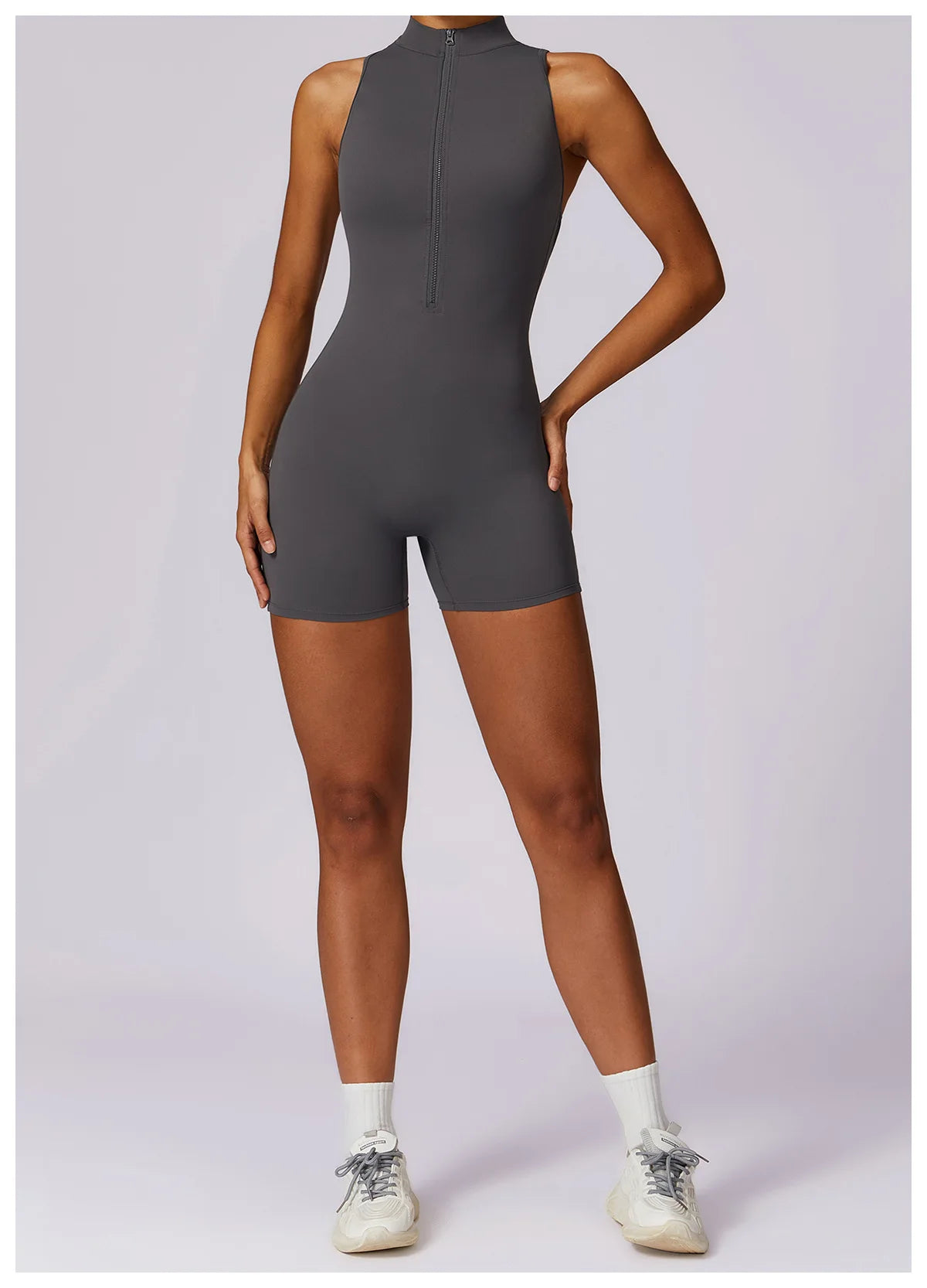 GYM BODYSUIT WITH ZIPPER