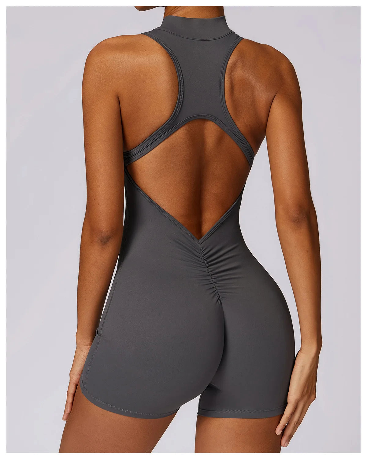 GYM BODYSUIT WITH ZIPPER