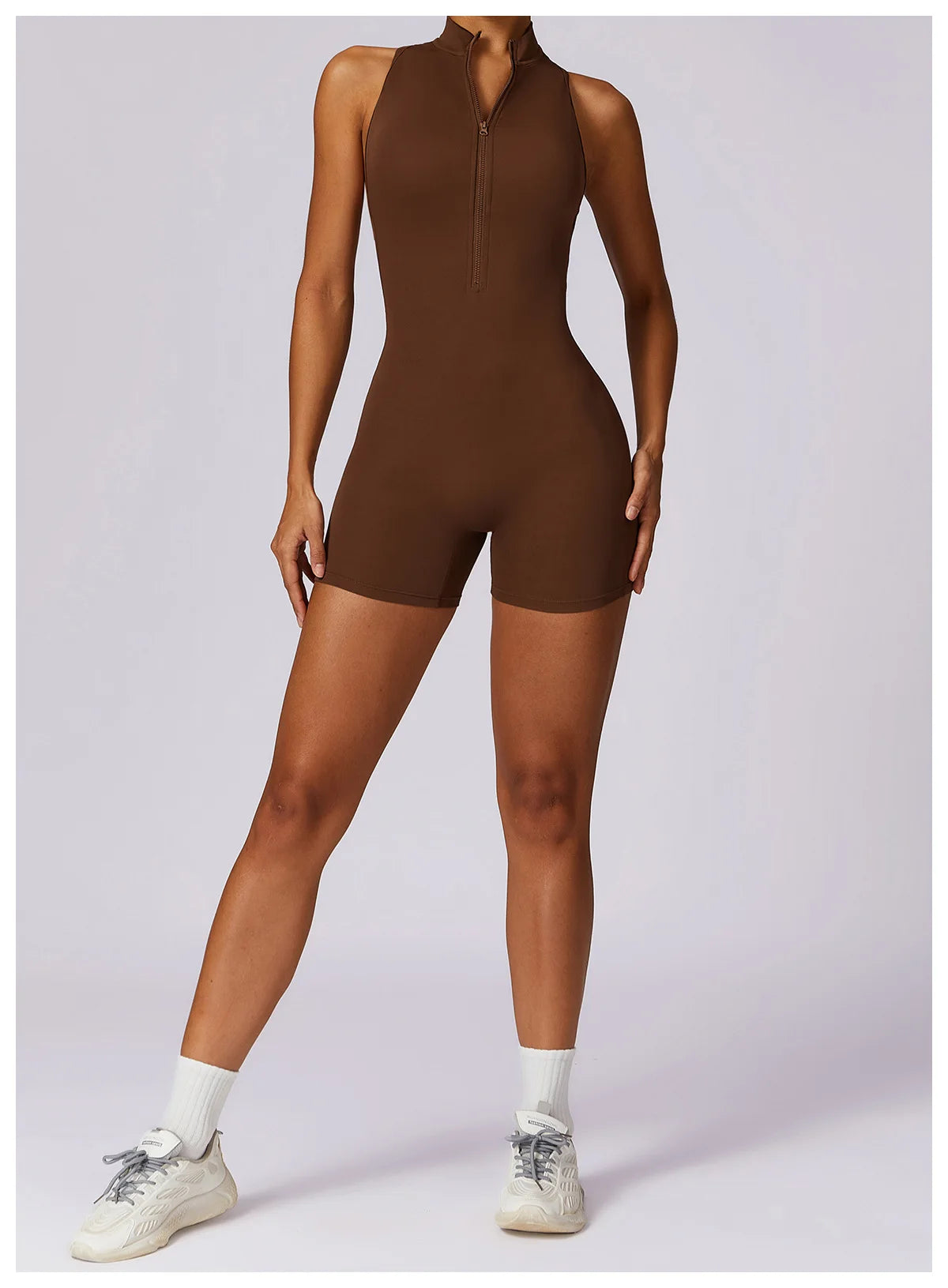 GYM BODYSUIT WITH ZIPPER