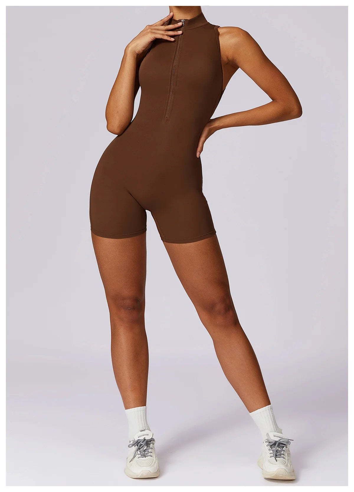 GYM BODYSUIT WITH ZIPPER