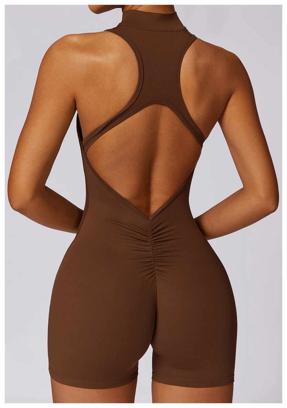 GYM BODYSUIT WITH ZIPPER