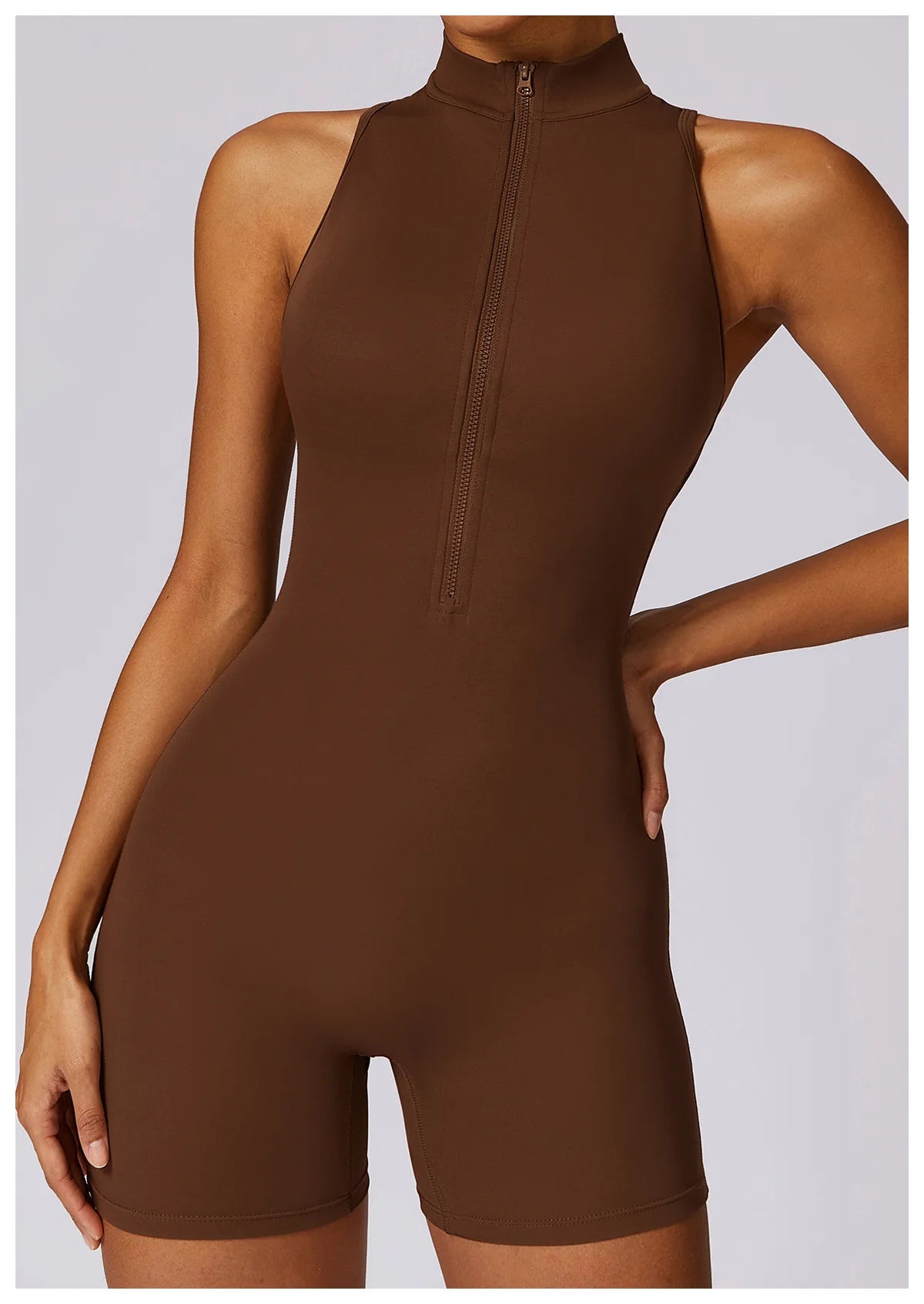 GYM BODYSUIT WITH ZIPPER