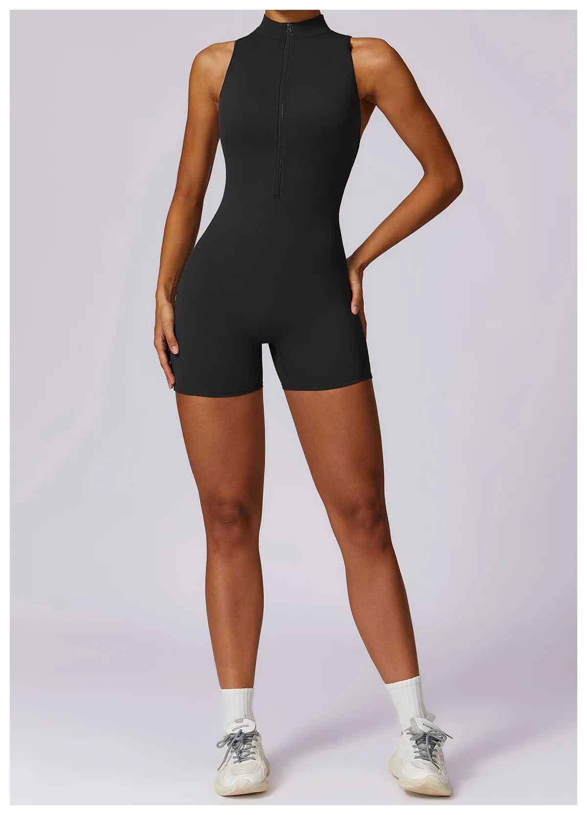 GYM BODYSUIT WITH ZIPPER