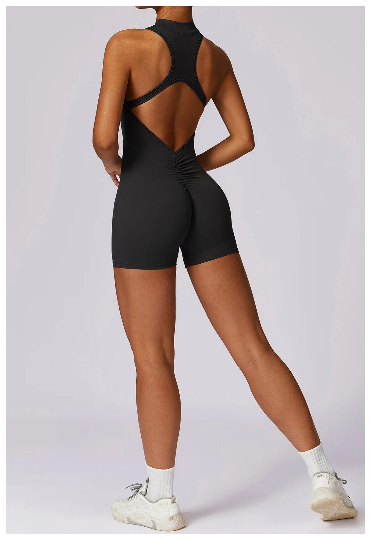 GYM BODYSUIT WITH ZIPPER