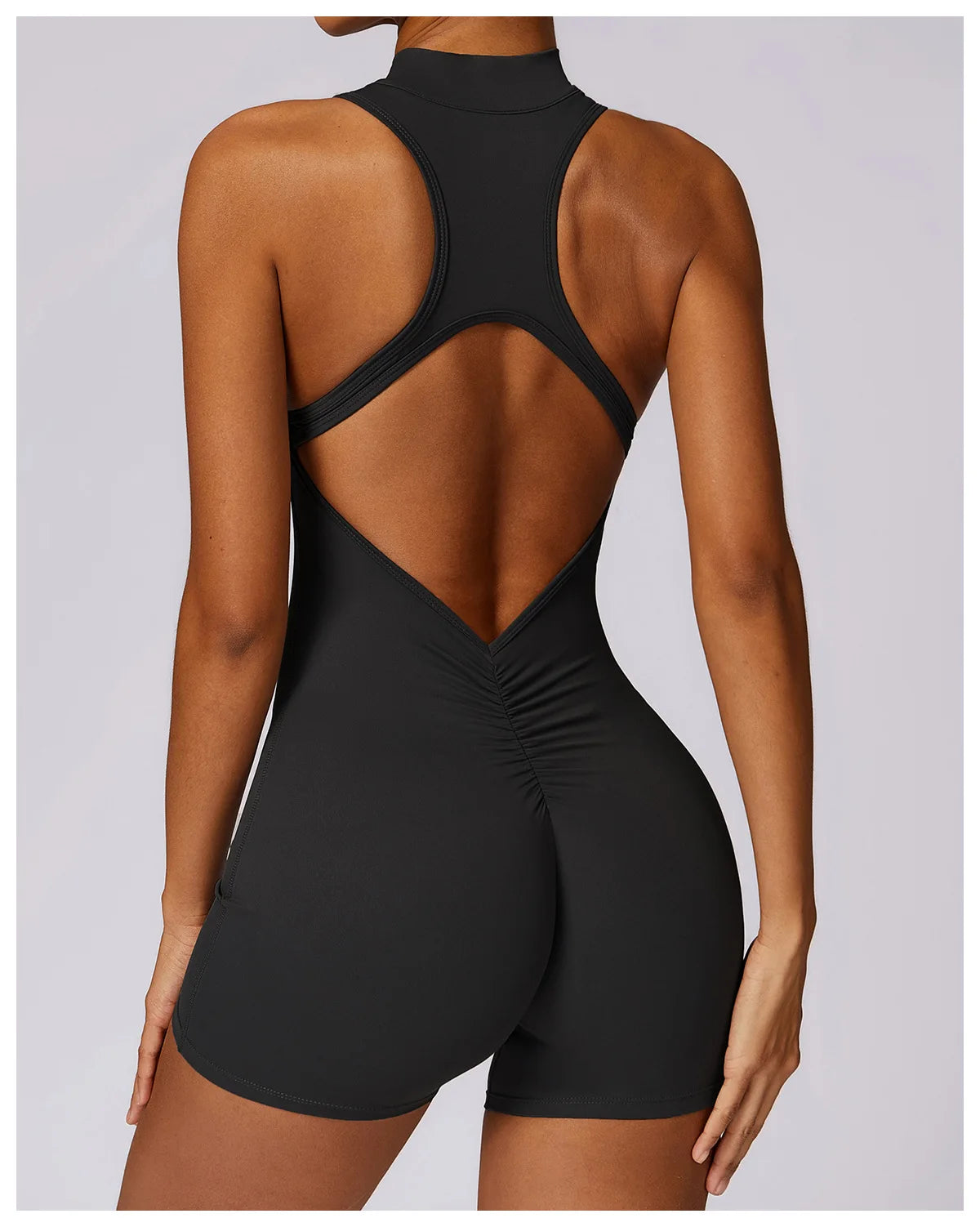 GYM BODYSUIT WITH ZIPPER