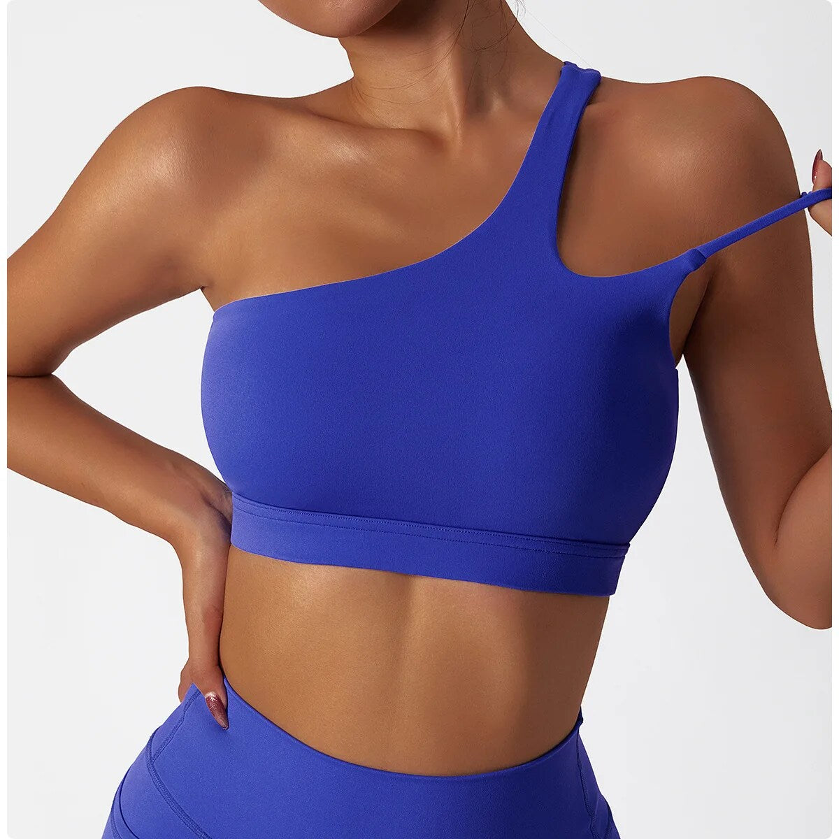 ONE SHOULDER SPORTS BRA