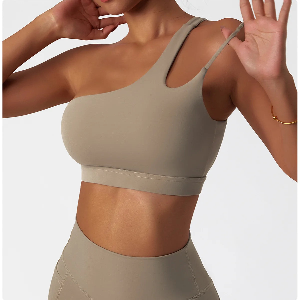 ONE SHOULDER SPORTS BRA