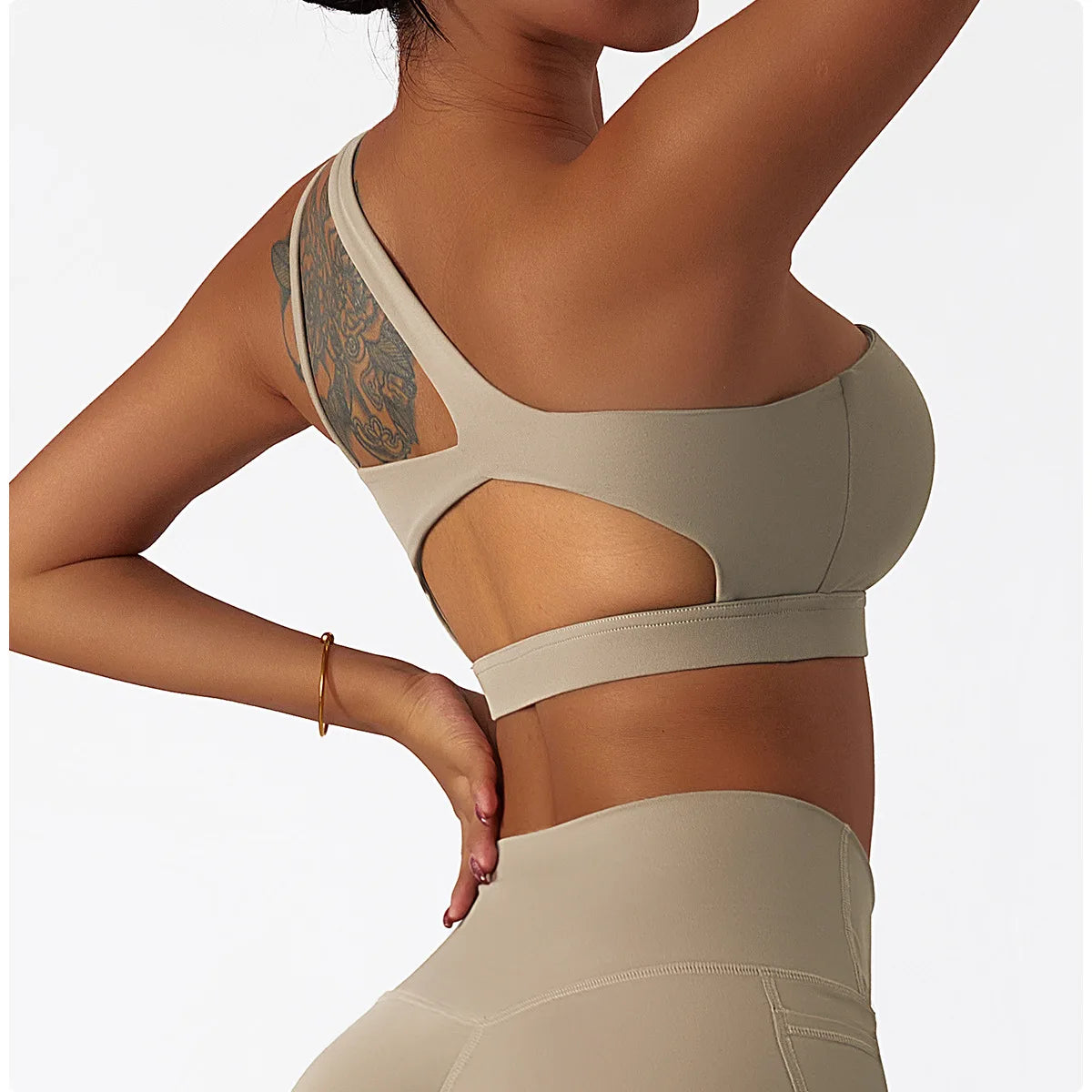 ONE SHOULDER SPORTS BRA