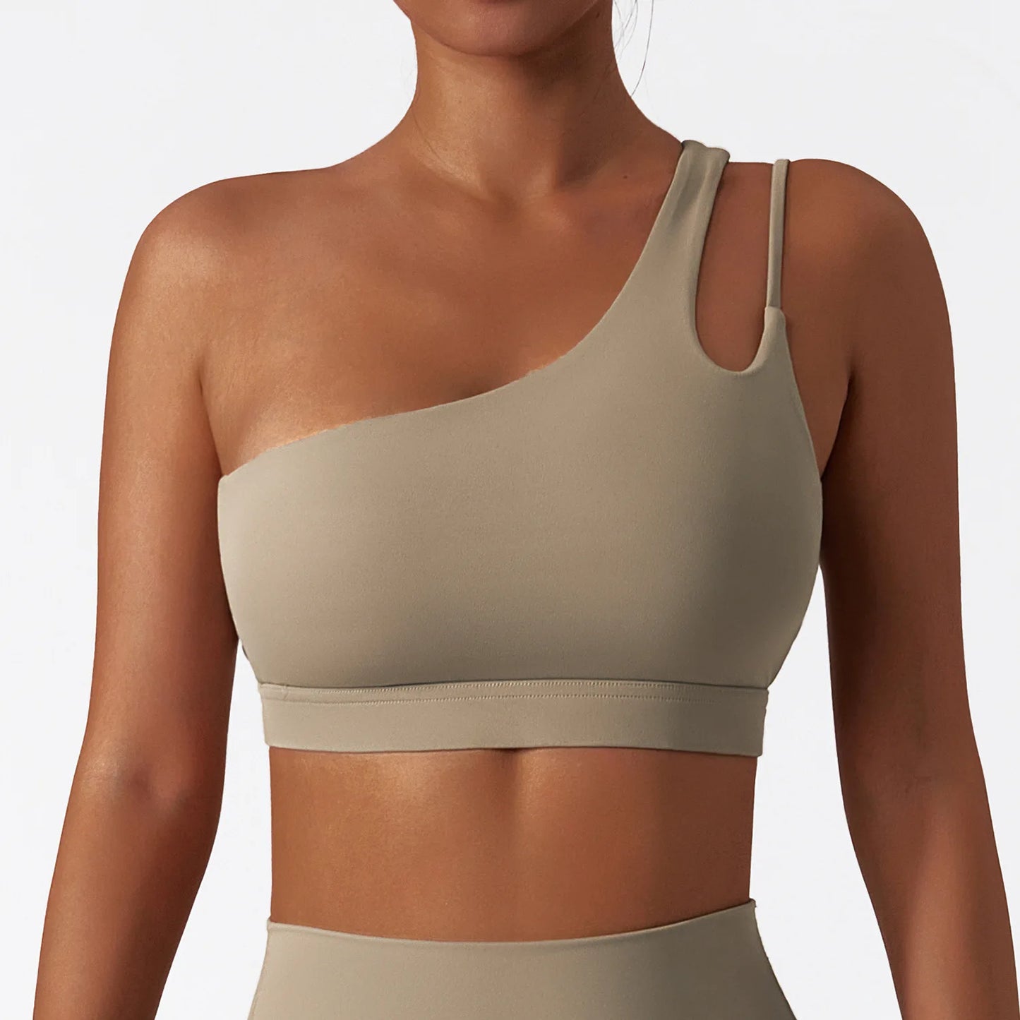 ONE SHOULDER SPORTS BRA